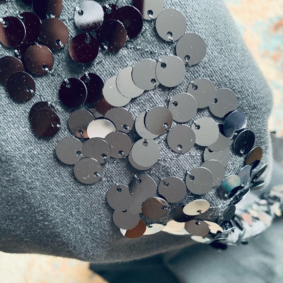 Victoria Secret’s, Black, Tuxedo Style Leggings with Paillettes Stripe, size L - Picture 4 of 6